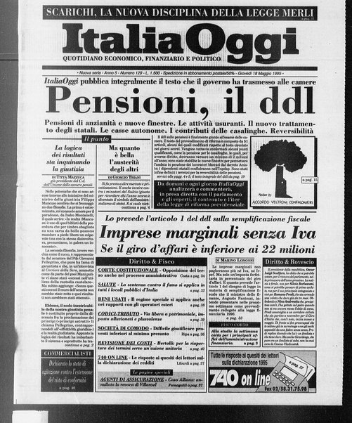 Italia oggi : quotidiano di economia finanza e politica